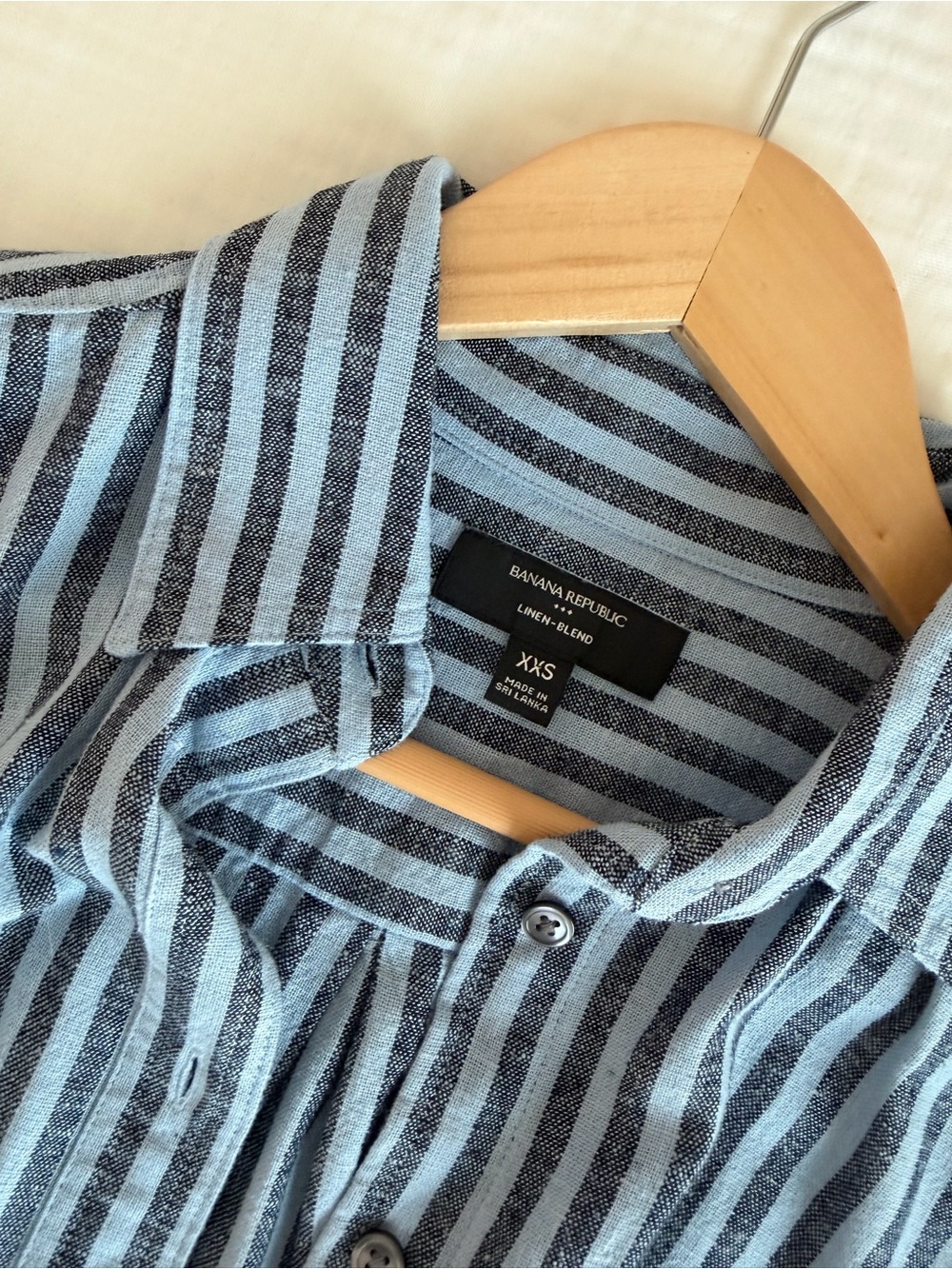 Banana Republic Blue and Black Striped Button-Down Shirt - Picture 4 of 4